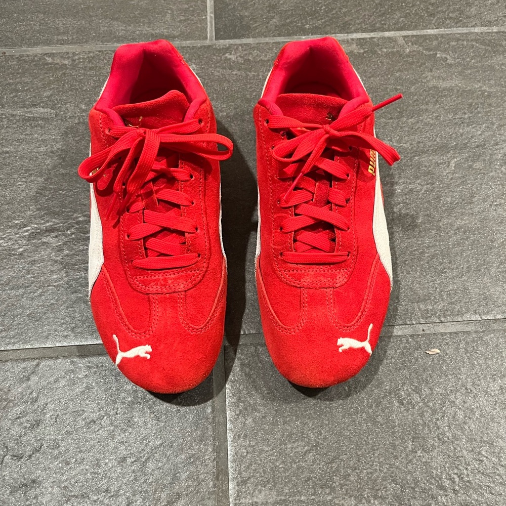 Puma Speedcat Red and White Athletic Shoes